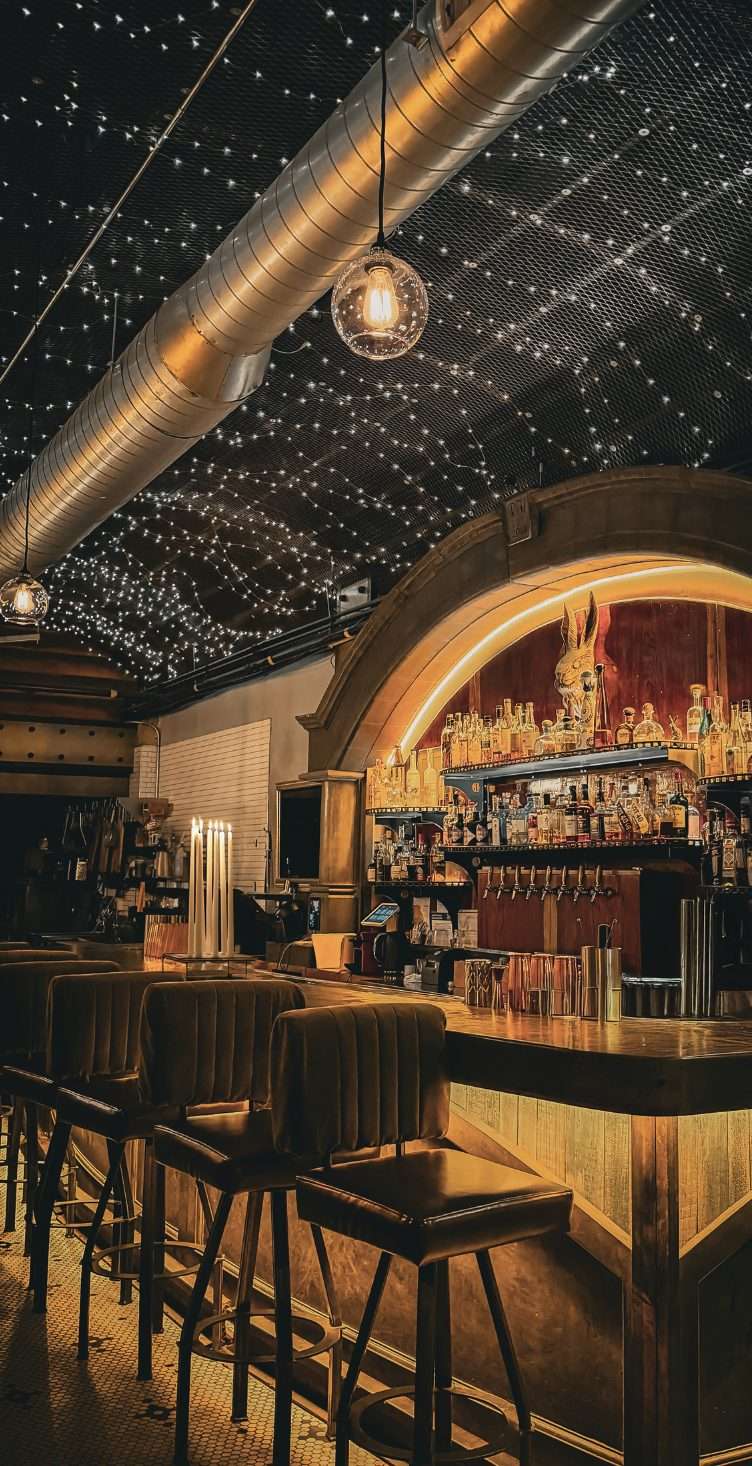 Rabbit Hole bar — starlit ceiling